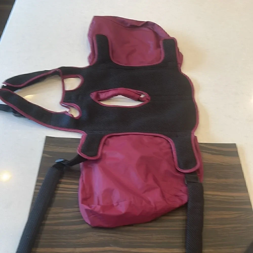 Outward hound saddlebags adjustable, nylon, really nice, lightweight.